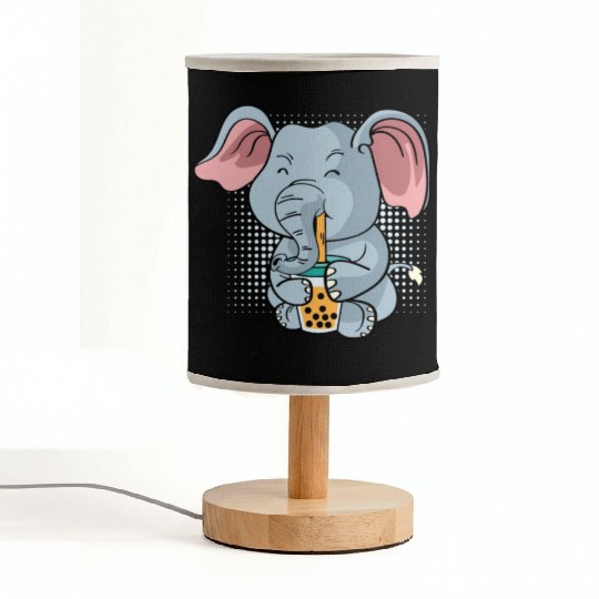 Elephant Bubble Tea Zookeeper Gift Fabric Lamps