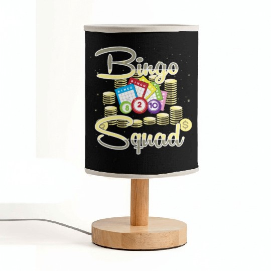 Bingo Card Game Bingo Squad For Women Fabric Lamps