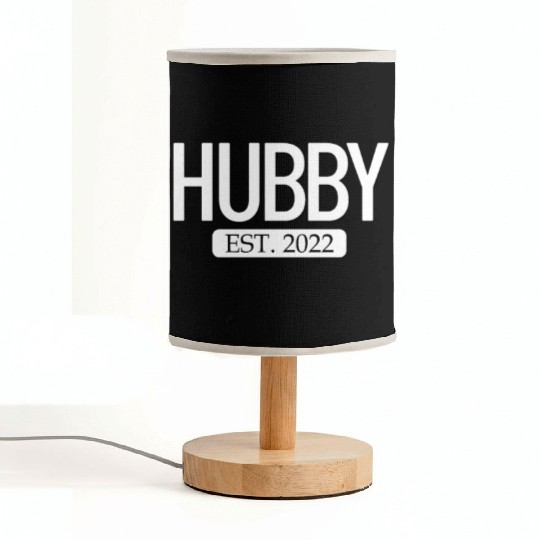 Hubby Est. 2022 Matching Couple Newlywed Marriedma Fabric Lamps