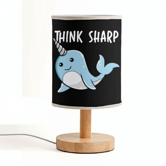 Think Sharp Narwhal Unicorn Of The Sea Animal Fabric Lamps