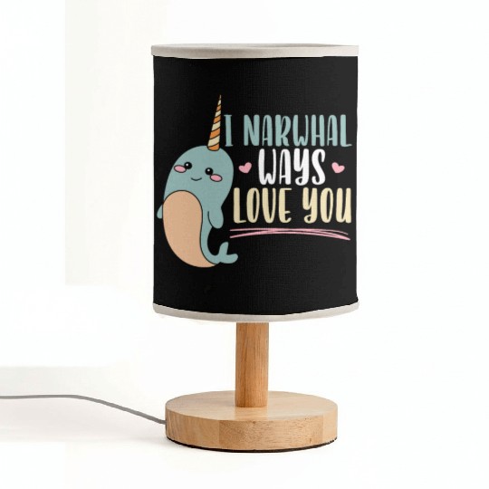 I Narwhal Ways Love You Unicorn Of The Sea Animal Fabric Lamps