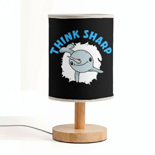 Think Sharp Narwhal Unicorn Of The Sea Animal Fabric Lamps