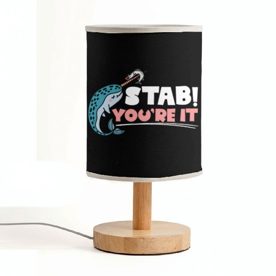 Stab You're It Narwhal Unicorn Of The Sea Animal Fabric Lamps