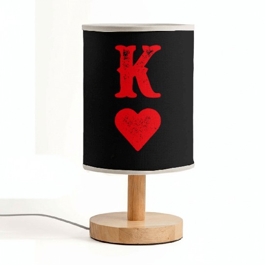 King Of Hearts Playing Cards Couples Halloween Cos Fabric Lamps