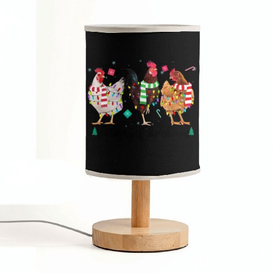 Merry Christmas Funny Chicken With Christmas Light Fabric Lamps