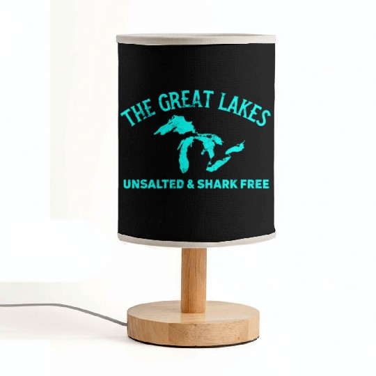The Great Lakes Unsalted & Shark Free Michigan Vin Fabric Lamps