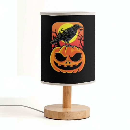 Crow Halloween Bird Watcher Gift Fabric Lamps