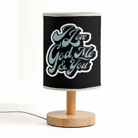 I Love God, Me & You (light blue) Fabric Lamps