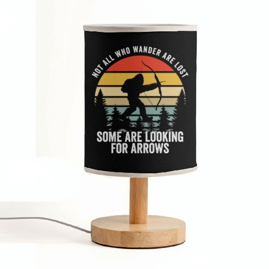 Not All Who Wander Are Lost Arrows Bigfoot Fathqw Fabric Lamps