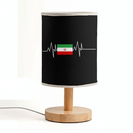 Iran Flag Heartbeat Fabric Lamps