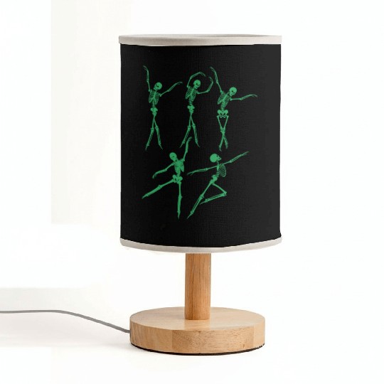 Green Dancing Skeleton Fabric Lamps