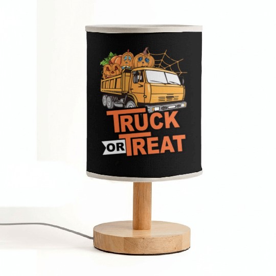 Funny Halloween Truck Or Treat Pumpkins Toddler Fabric Lamps