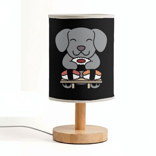 Sushi Lover Weimaraner Fabric Lamps