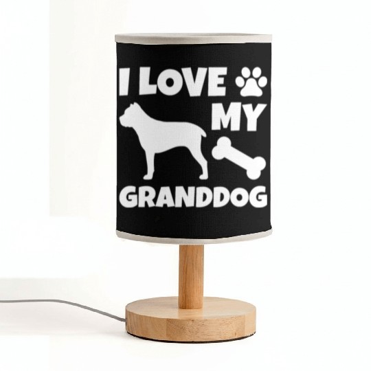 I Love My Granddog Cane Corso Fabric Lamps