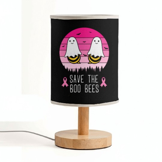 Save the Boo Bees Breast Cancer Awareness Fabric Lamps