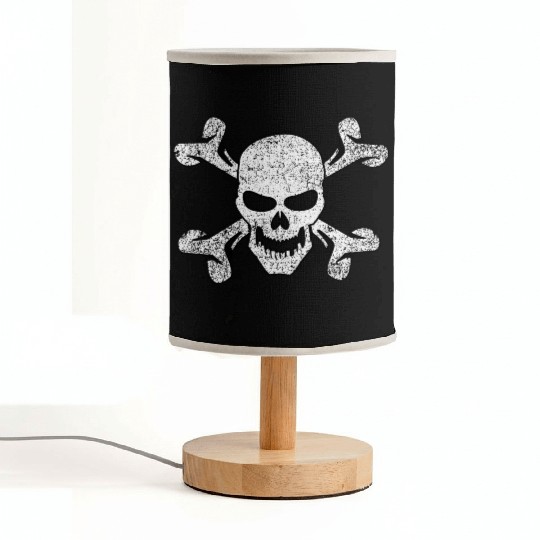 Plain Vintage Skull And Crossbones Fabric Lamps