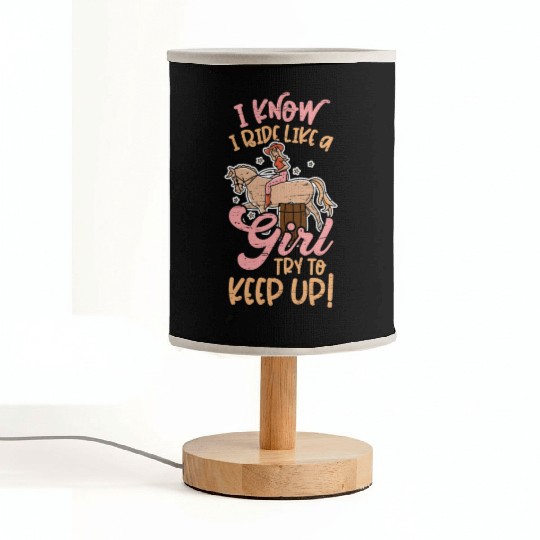 Barrel Racing Rodeo Equestrian Horse Barrel Racer Fabric Lamps