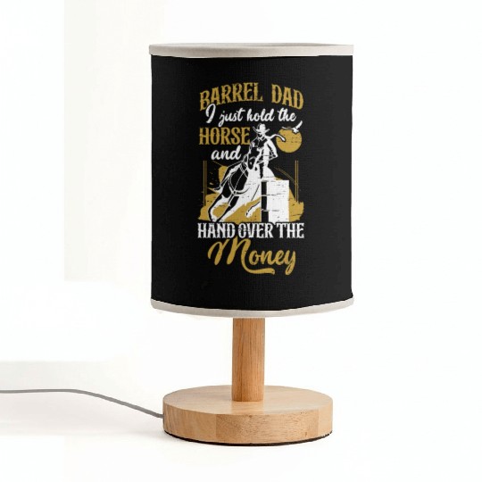 Barrel Racing Rodeo Equestrian Horse Barrel Racer Fabric Lamps