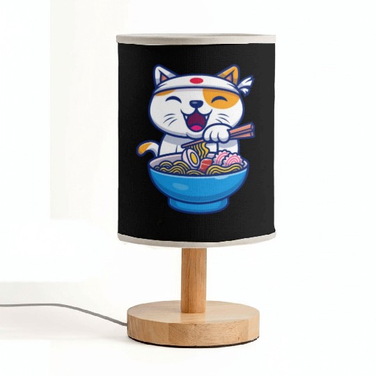 Ramen Cute Cat Japan Kawaii Fabric Lamps