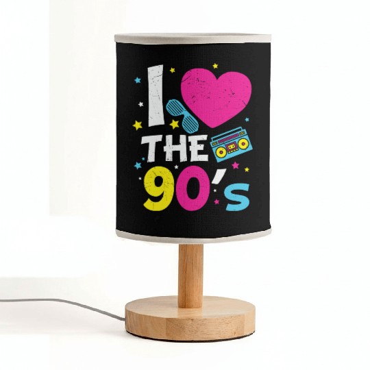 I Love the 90s Radio Cassette Tape Nostalgia Gifts Fabric Lamps