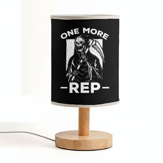 Grim Reaper Humor Weightlifting Gym Lover Fabric Lamps