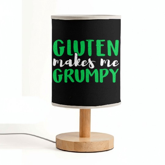 Celiac Disease Warrior Gluten Makes Me Grumpy Fabric Lamps
