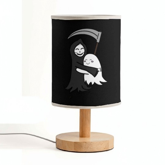 Grim Reaper & Ghost Hug | Friendship | Azrael Fabric Lamps