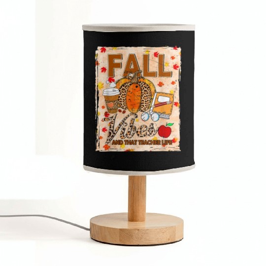 Fall Vibes And That Teacher Life Bleached Fabric Lamps