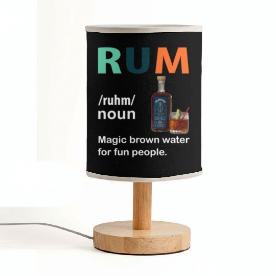 Rum Magic Brown Water For Fun People Funny Vintage Fabric Lamps