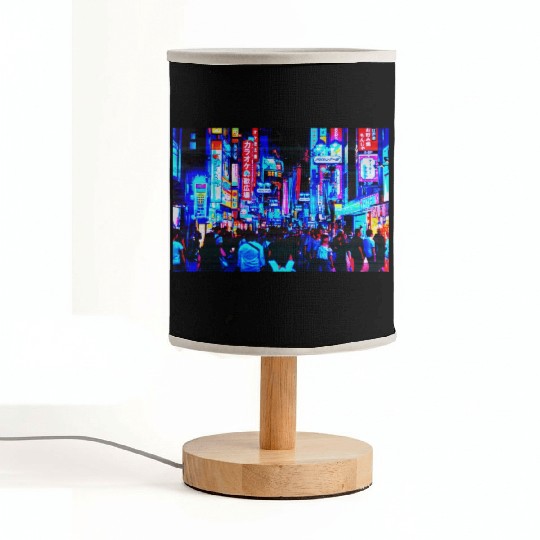 Japan City skyline Aesthetic Edit Fabric Lamps