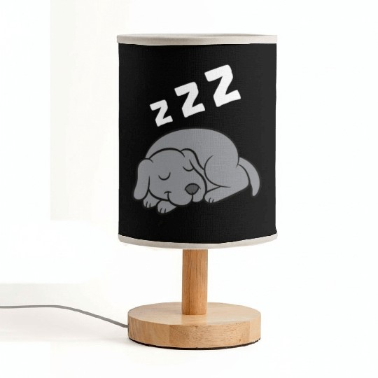 Weimaraner Dog Sleeping Pajama Sleeping Fabric Lamps