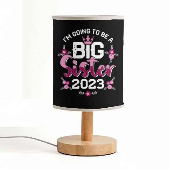 Big Sis 2023 - Big Sister Baby Family Birth Girl Fabric Lamps