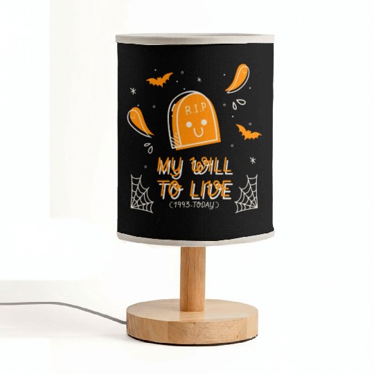 My will to live 1993 today halloween tombstone fun Fabric Lamps