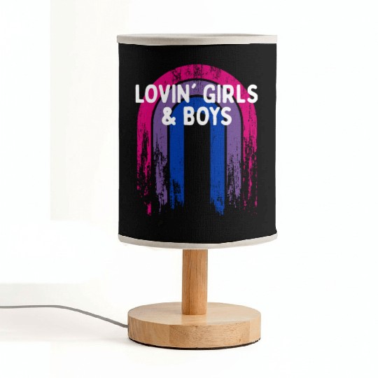 Lovin' Girls & Boys Bisexual LGBTQ Bi Pride Fabric Lamps