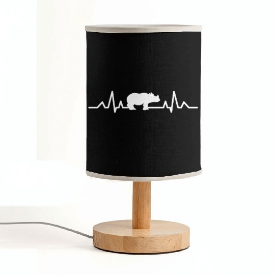Rhinoceros Africa Animal Gift Heartbeat Rhino Fabric Lamps