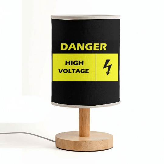 Danger Electrical Hazard Yellow warning Label Fabric Lamps