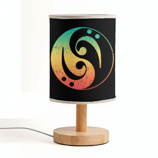 Ying Yang Bass Guitar Player Fabric Lamps