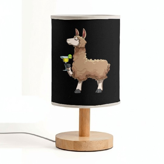 Funny Alpaca Drinks Cocktail for a Alpaca lover Fabric Lamps