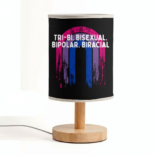 Bisexual Biracial Bi Pun Bi Pride Joke LGBTQ Funny Fabric Lamps