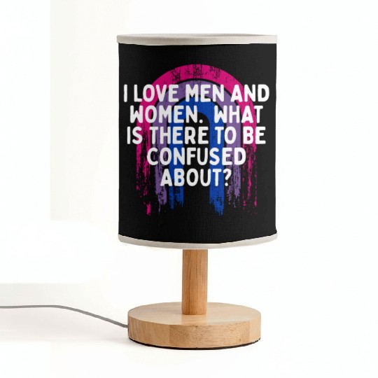 I Love Men and Women Bisexual LGBTQ Bi Pride Gay Fabric Lamps