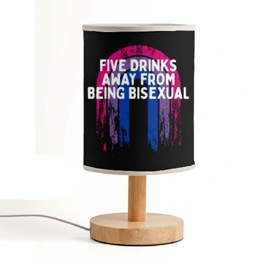 Five Drinks Away from Bisexual Bi LGBTQ Bi Pride Fabric Lamps