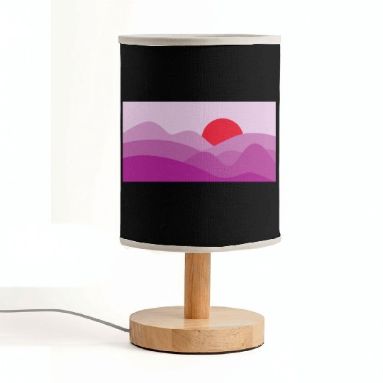 Minimalist Sun Fandango Purple Fabric Lamps