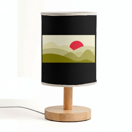 Minimalist Sun Olive Green Fabric Lamps