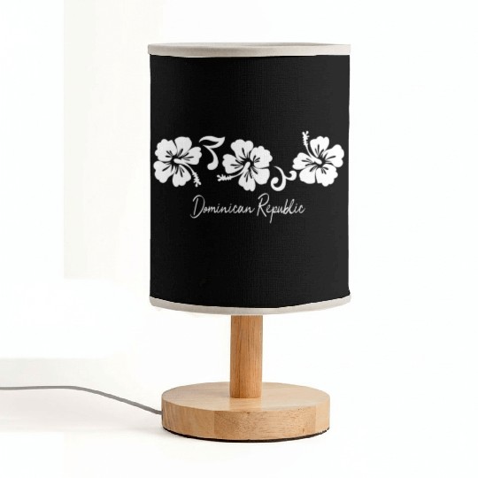 Dominican Republic Hibiscus Flower Fabric Lamps