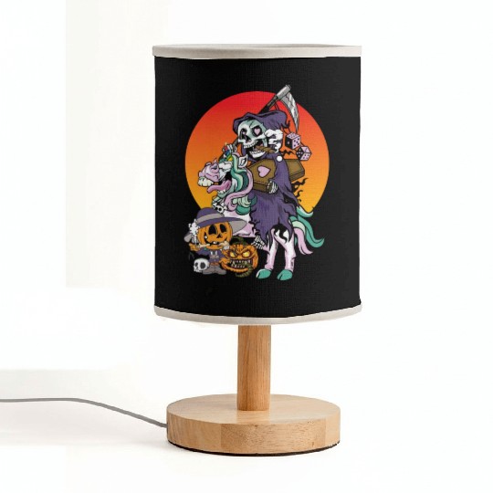 Unicorn Halloween Pumpkin Grim Reaper Fabric Lamps