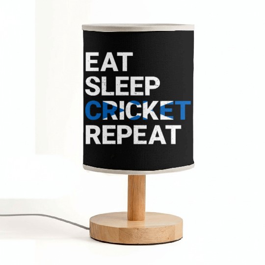 Eat Sleep Cricket Repeat Scotland Flag Sports Gift Fabric Lamps