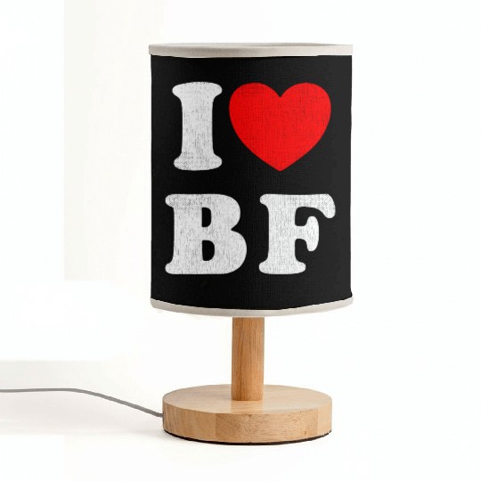 I Love BF I Love my Boyfriend Fabric Lamps
