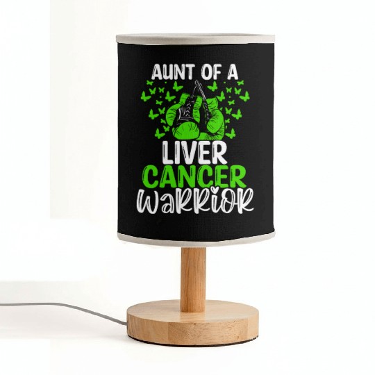 Liver Cancer Awareness Aunt Nephew Niece Fabric Lamps