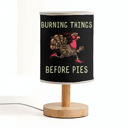 Burning Things Before Pies Thanksgiving Turkey Fabric Lamps