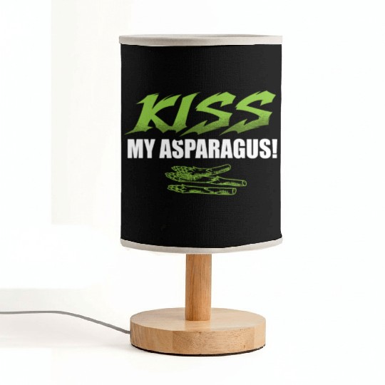 Kiss My Asparagus Lover Vegetarian Vegetable Vegan Fabric Lamps
